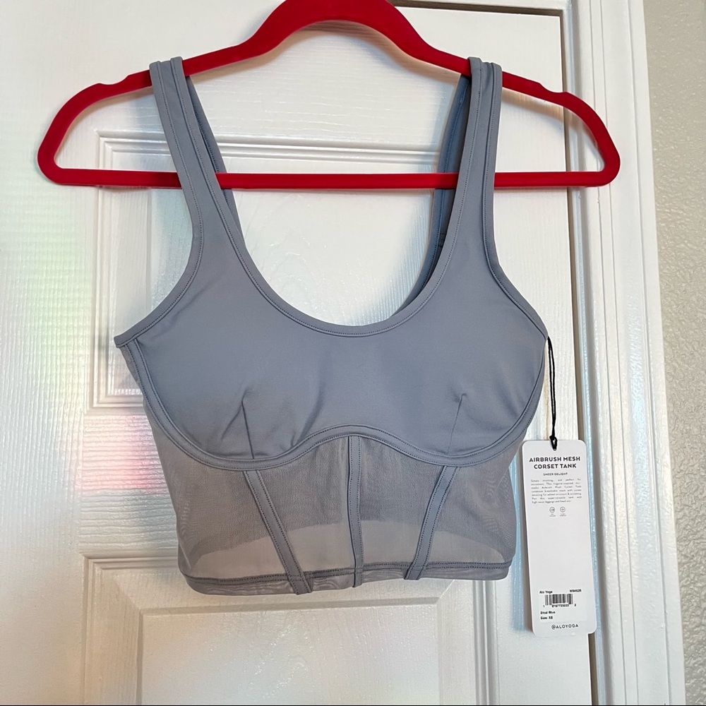 ALO Yoga Airbrush Mesh Corset Tank